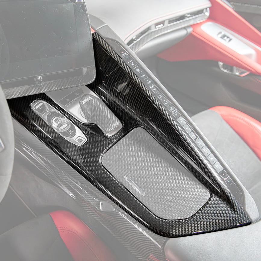 Corvette C8 DRY CARBON FIBER Center Console w/ Switch Trim Cover image 57