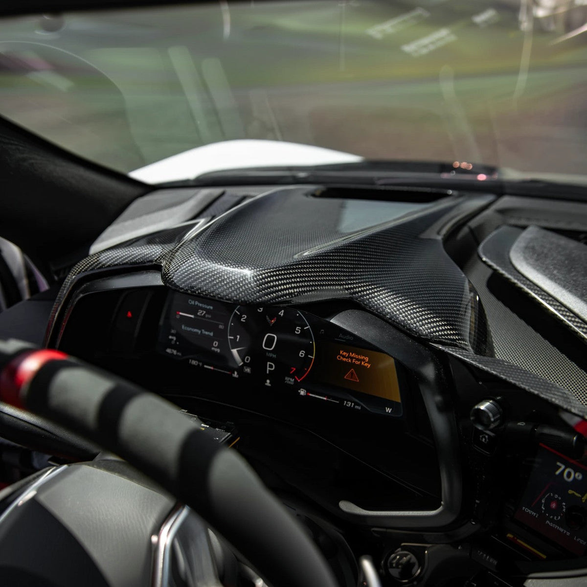 2020-25 Corvette C8 | DRY CARBON FIBER Replacement Upper Dash Instrument Panel image 5