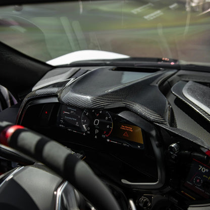 2020-25 Corvette C8 | DRY CARBON FIBER Replacement Upper Dash Instrument Panel image 5