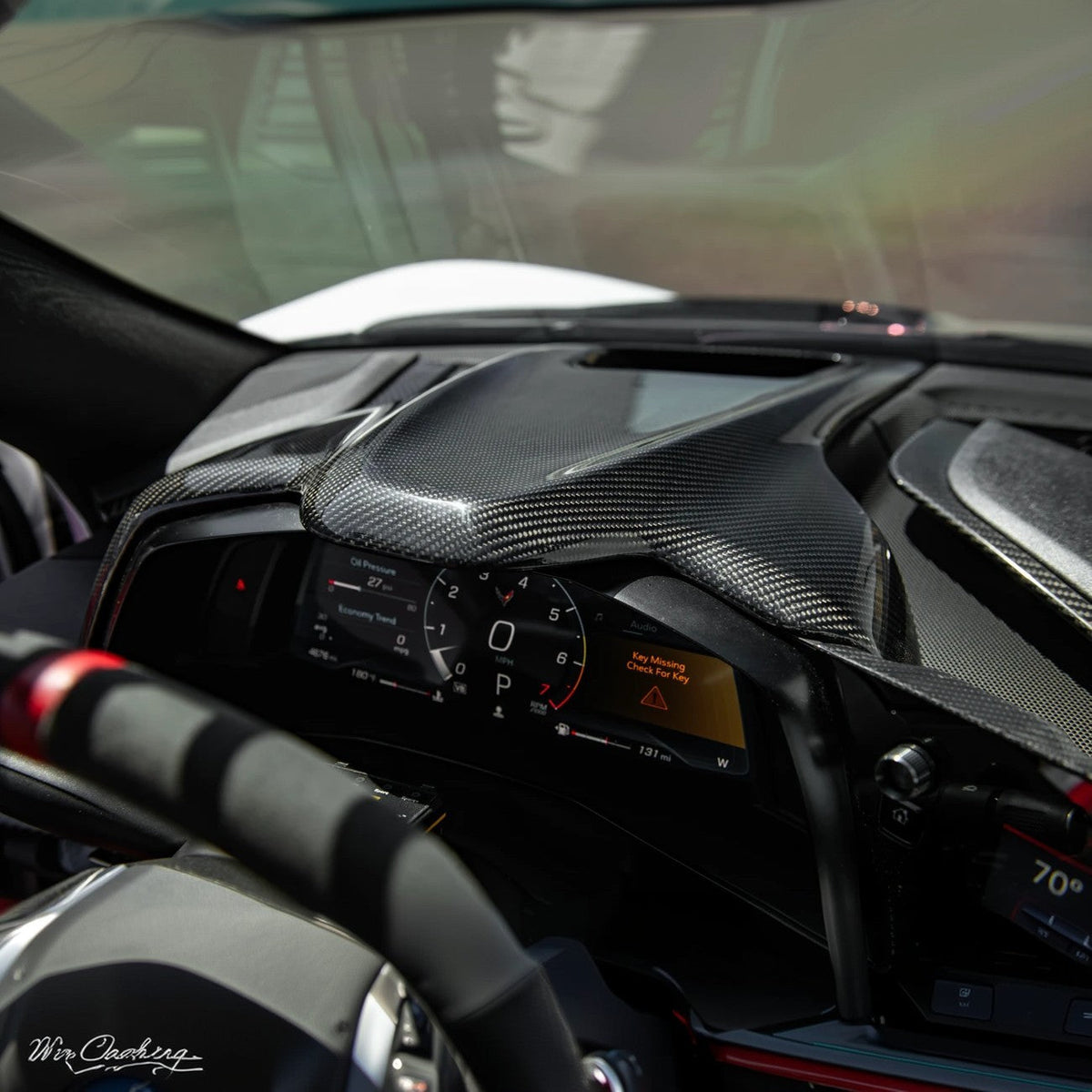 2020-25 Corvette C8 | DRY CARBON FIBER Replacement Upper Dash Instrument Panel image 13