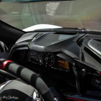2020-25 Corvette C8 | DRY CARBON FIBER Replacement Upper Dash Instrument Panel image 13