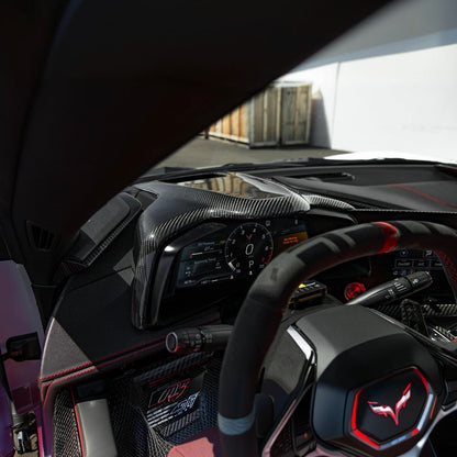 2020-25 Corvette C8 | DRY CARBON FIBER Replacement Upper Dash Instrument Panel image 6
