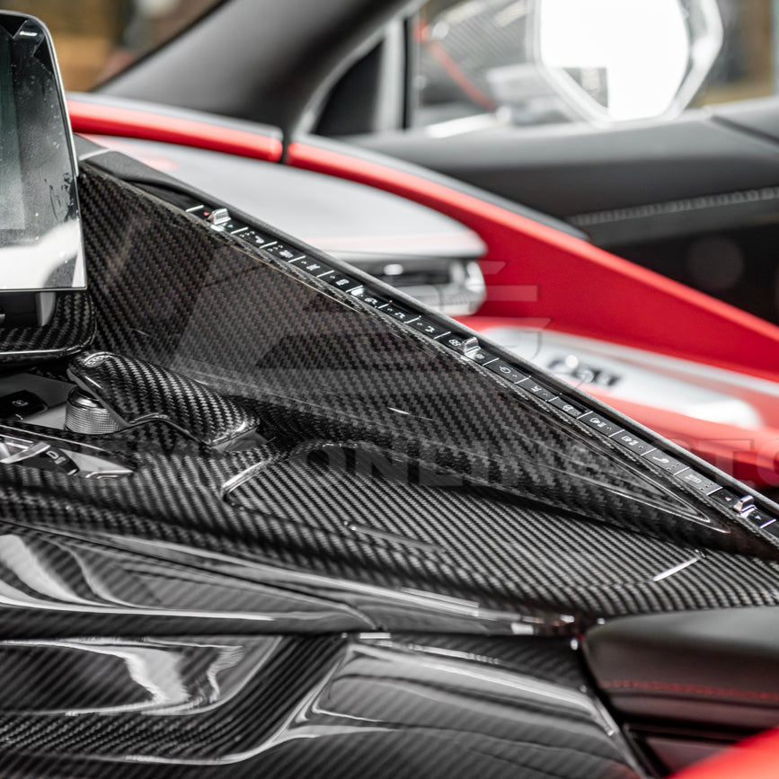 Corvette C8 DRY CARBON FIBER Center Console w/ Switch Trim Cover image 7