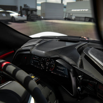 2020-25 Corvette C8 | DRY CARBON FIBER Replacement Upper Dash Instrument Panel image 9