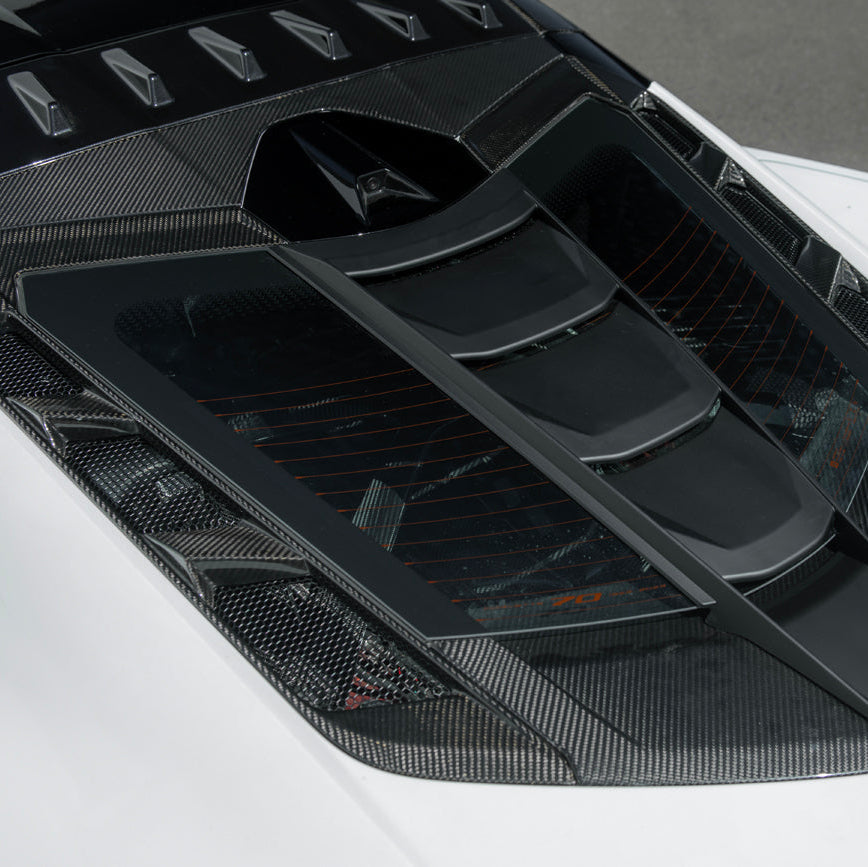 Corvette C8 | ZR1 Style CARBON FLASH Rear Window Vent Louver Cover image 39