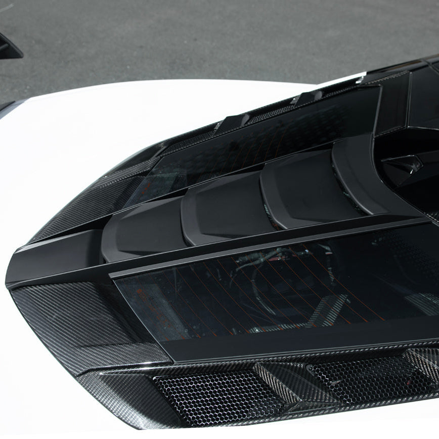 Corvette C8 | ZR1 Style CARBON FLASH Rear Window Vent Louver Cover image 40