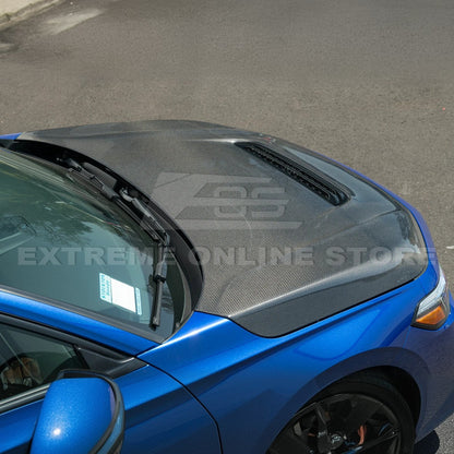 2022-Up Honda Civic Type-R Package Carbon Fiber Front Vented hood image 4