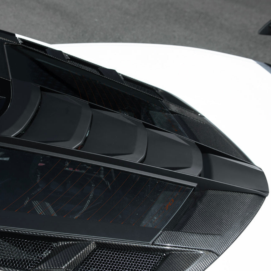 Corvette C8 | ZR1 Style CARBON FLASH Rear Window Vent Louver Cover image 41