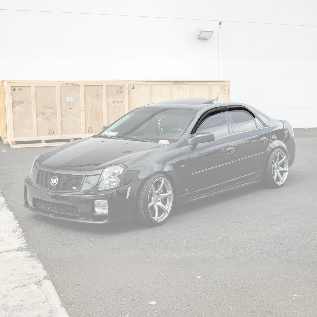 2003-08 Cadillac CTS Smoke Tinted Side Vent Window Rain Deflectors image 2
