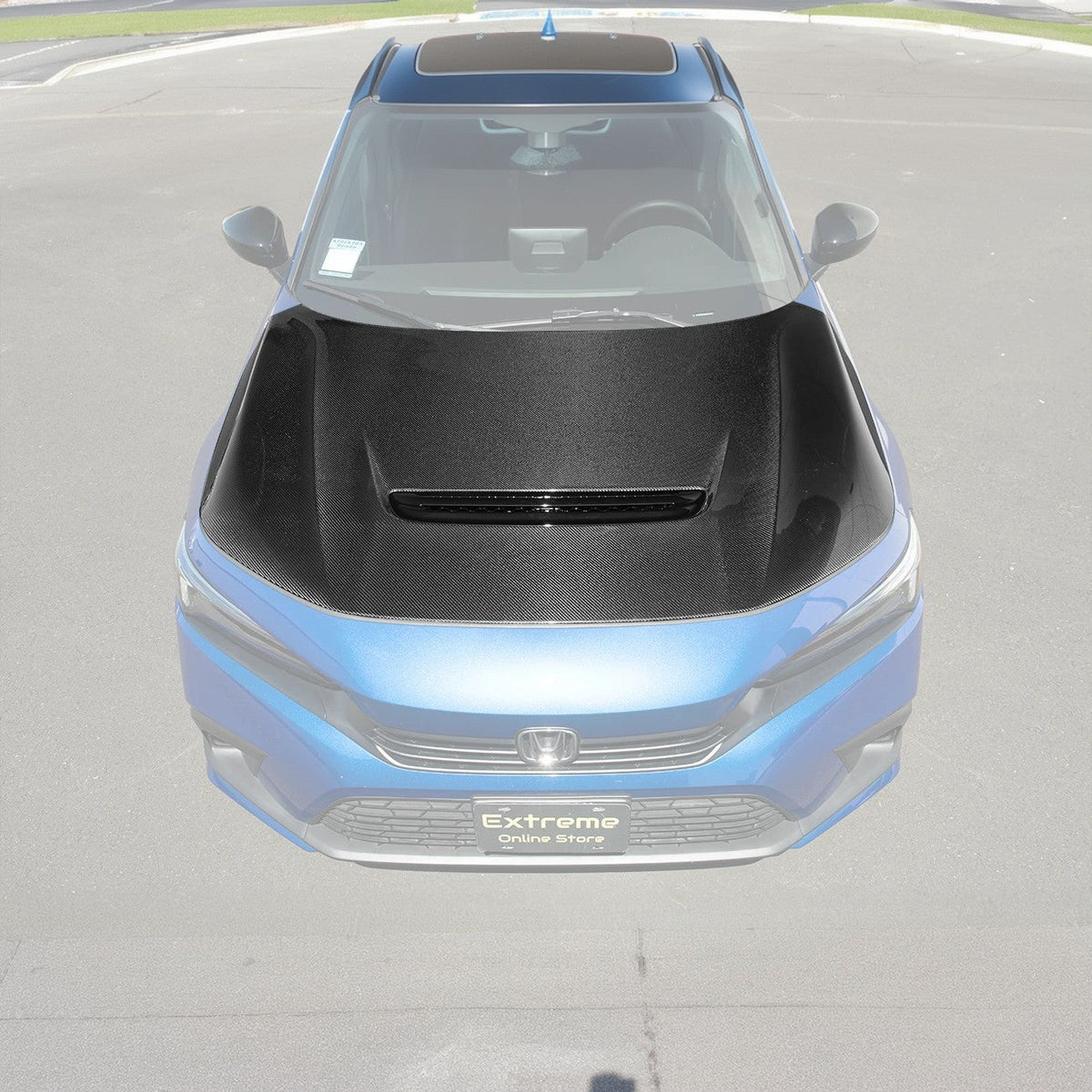 2022-Up Honda Civic Type-R Package Carbon Fiber Front Vented hood image 2