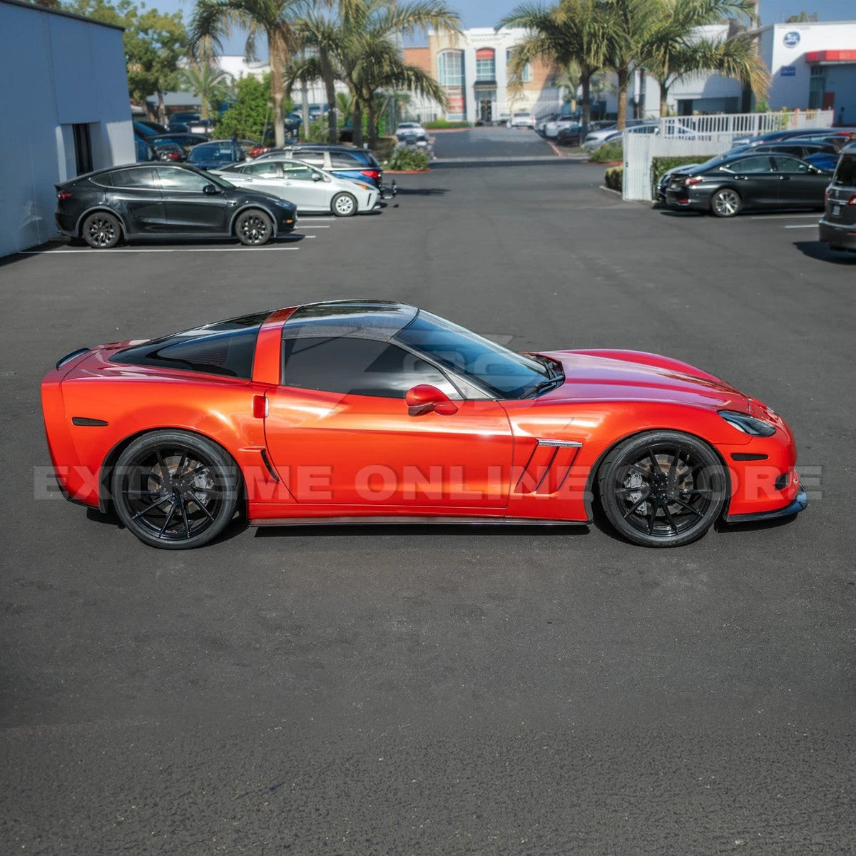 Corvette C6 Grand Sport / Z06 Front Splitter Lip Side Skirts Rocker Panels image 52