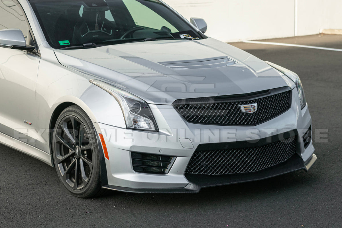 2016-19 Cadillac ATS-V Track Package Dry carbon Fiber Front Lip Side Wheel Arch image 6