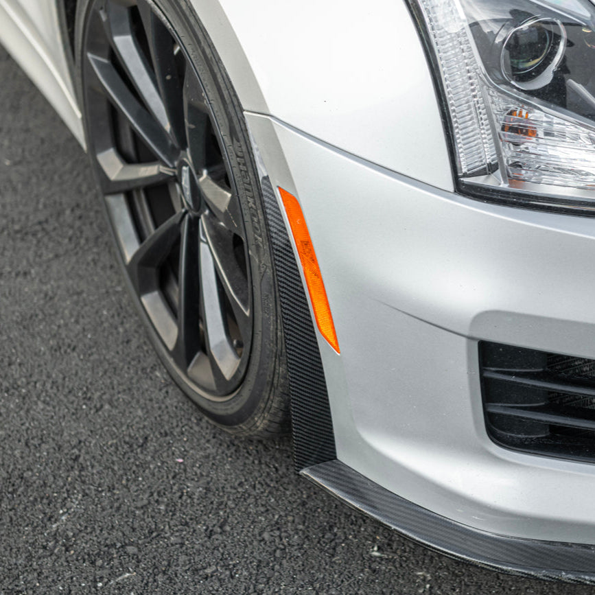 2016-19 Cadillac ATS-V Track Package Dry carbon Fiber Front Lip Side Wheel Arch image 3