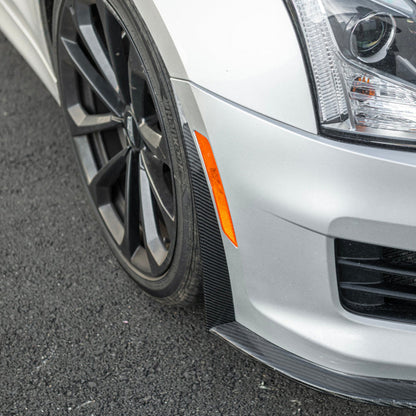 2016-19 Cadillac ATS-V Track Package Dry carbon Fiber Front Lip Side Wheel Arch image 3