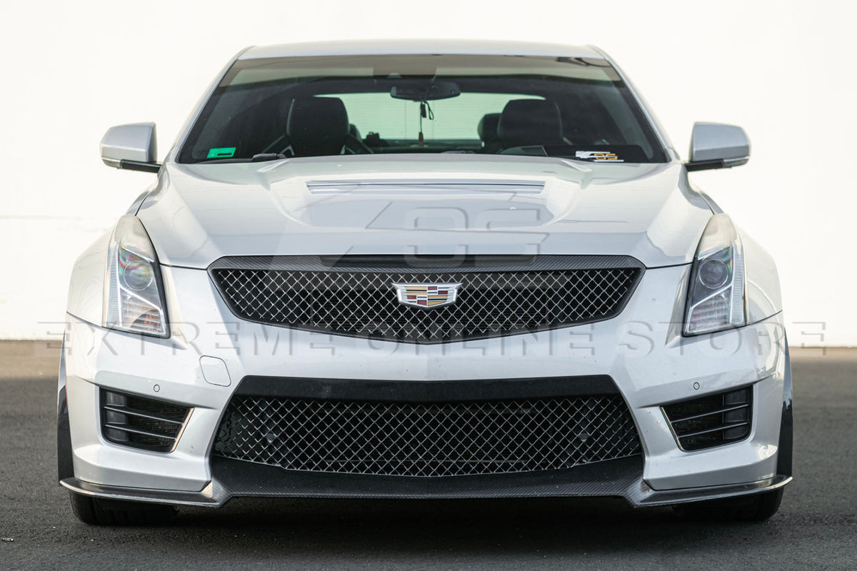 2016-19 Cadillac ATS-V Track Package Dry carbon Fiber Front Lip Side Wheel Arch image 5