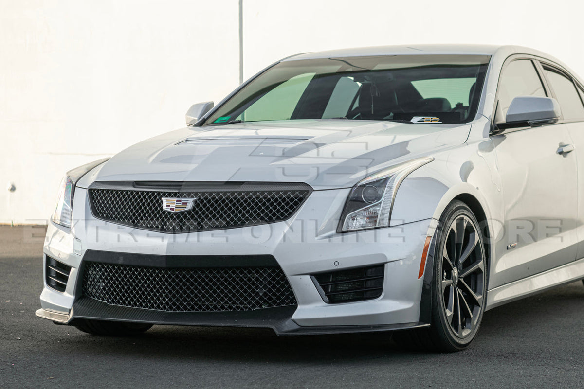 2016-19 Cadillac ATS-V Track Package Dry carbon Fiber Front Lip Side Wheel Arch image 32