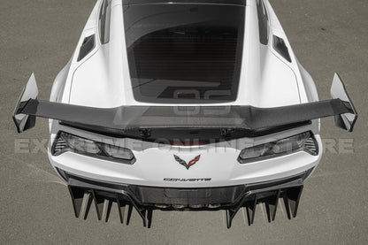 Corvette C7 Track Package Rear Bumper Finned Diffuser image 5