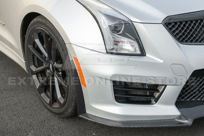 2016-19 Cadillac ATS-V Track Package Dry carbon Fiber Front Lip Side Wheel Arch image 7