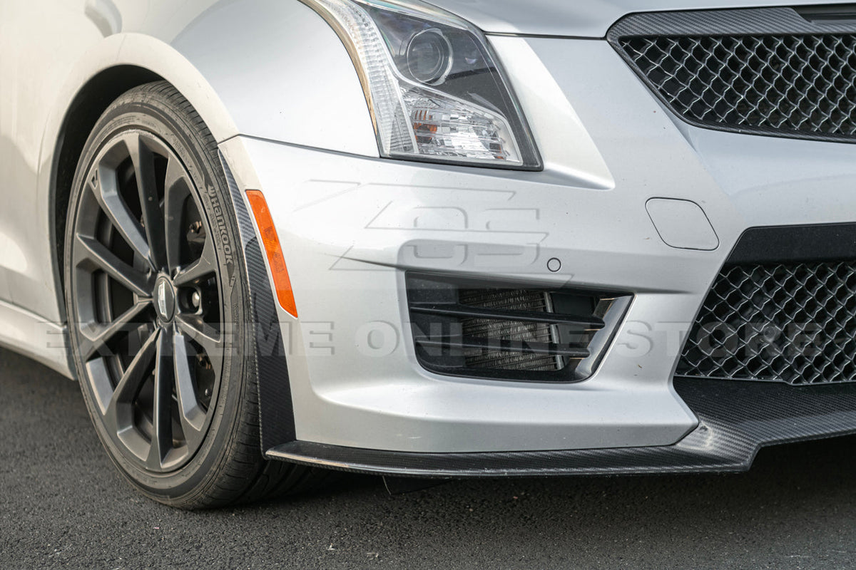 2016-19 Cadillac ATS-V Track Package Dry carbon Fiber Front Lip Side Wheel Arch image 35
