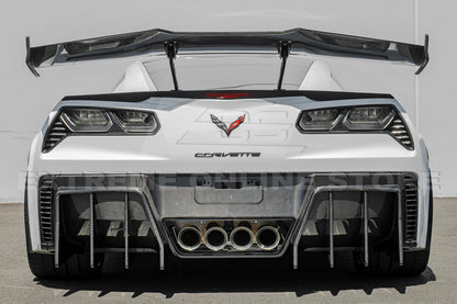 Corvette C7 Track Package Rear Bumper Finned Diffuser image 6