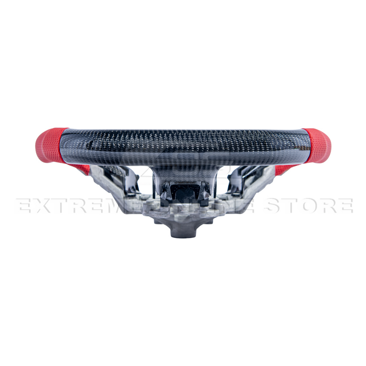 2015-23 Mustang Red Leather Red Stitching Carbon Fiber Steering Wheel image 10