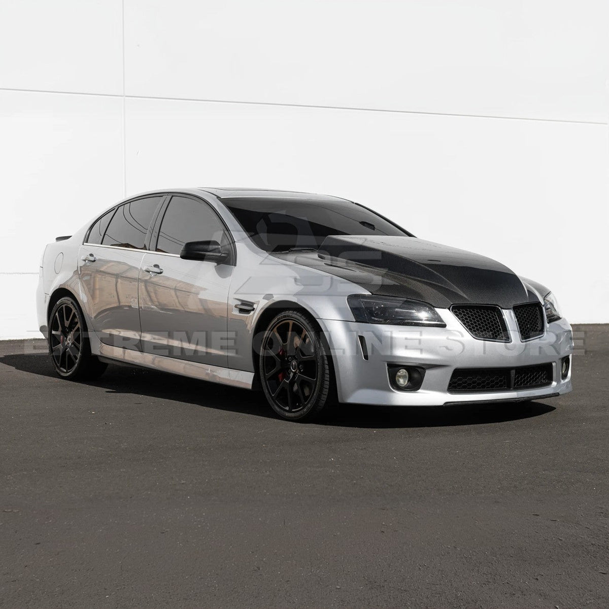 2008-09 Pontiac G8 CARBON FIBER Replacement Front Bumper Cowl Hood Cover image 7