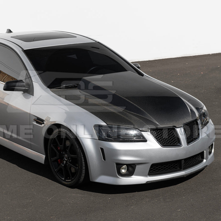 2008-09 Pontiac G8 CARBON FIBER Replacement Front Bumper Cowl Hood Cover image 8