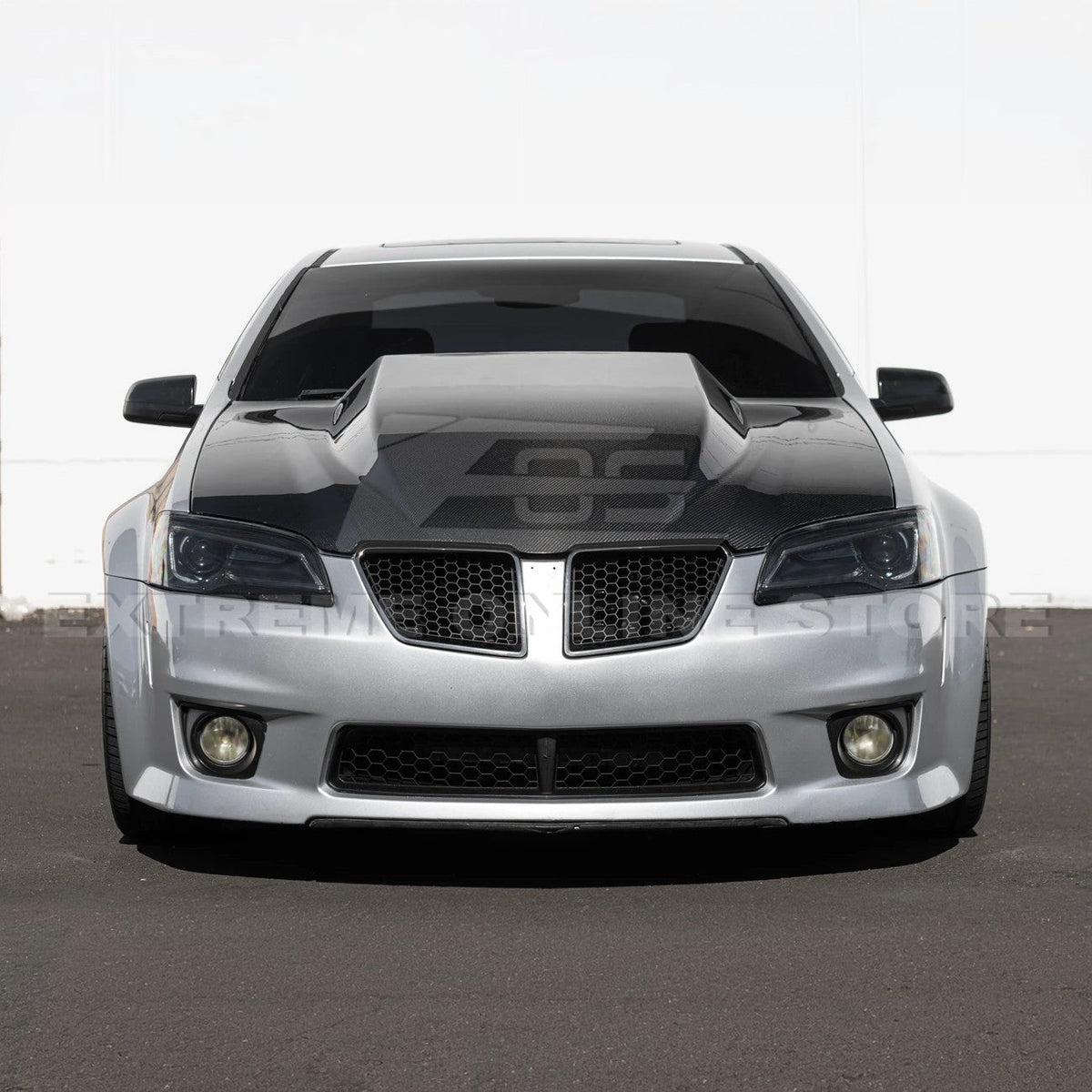 2008-09 Pontiac G8 CARBON FIBER Replacement Front Bumper Cowl Hood Cover image 5