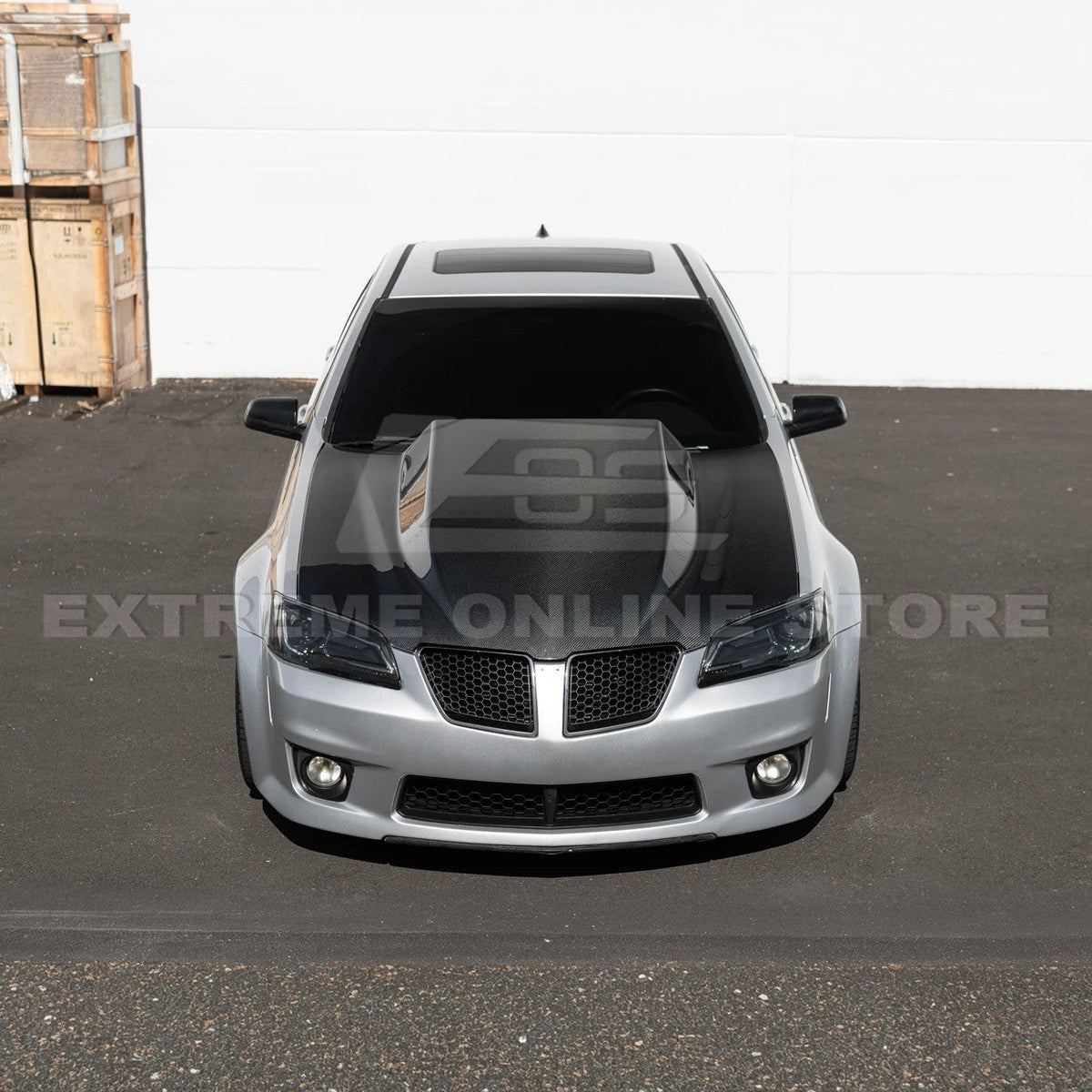 2008-09 Pontiac G8 CARBON FIBER Replacement Front Bumper Cowl Hood Cover image 6