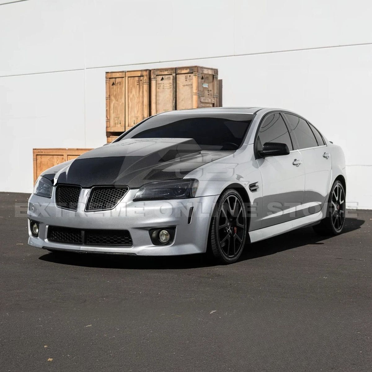 2008-09 Pontiac G8 CARBON FIBER Replacement Front Bumper Cowl Hood Cover image 3