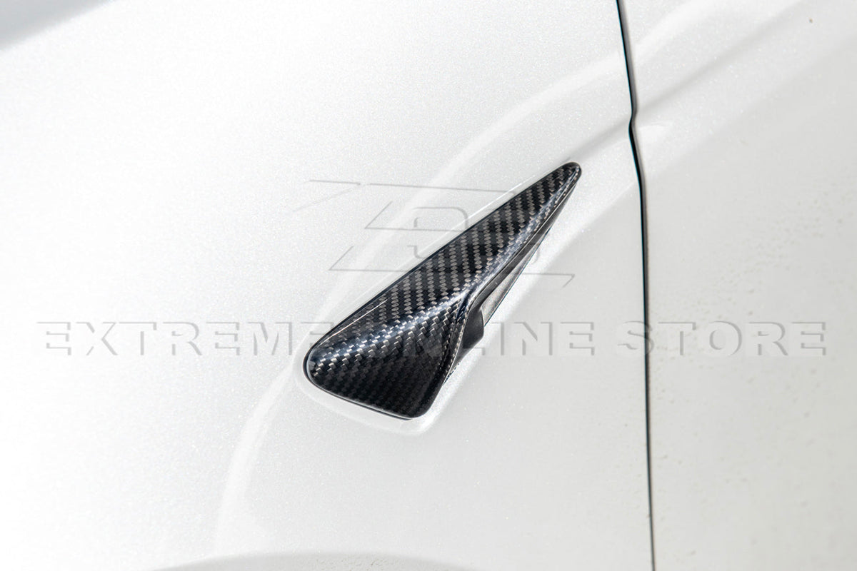 2020-23 Tesla Model 3 20-24 Y Carbon Fiber Exterior Door Camera Covers image 7