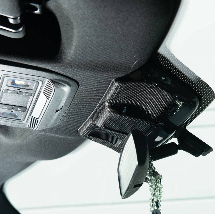 2021-Up Ford F-150 Dry Carbon Fiber Overhead Console Reading Light Panel Cover Overlay image 8