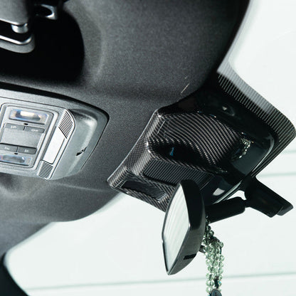 2021-Up Ford F-150 Dry Carbon Fiber Overhead Console Reading Light Panel Cover Overlay image 8