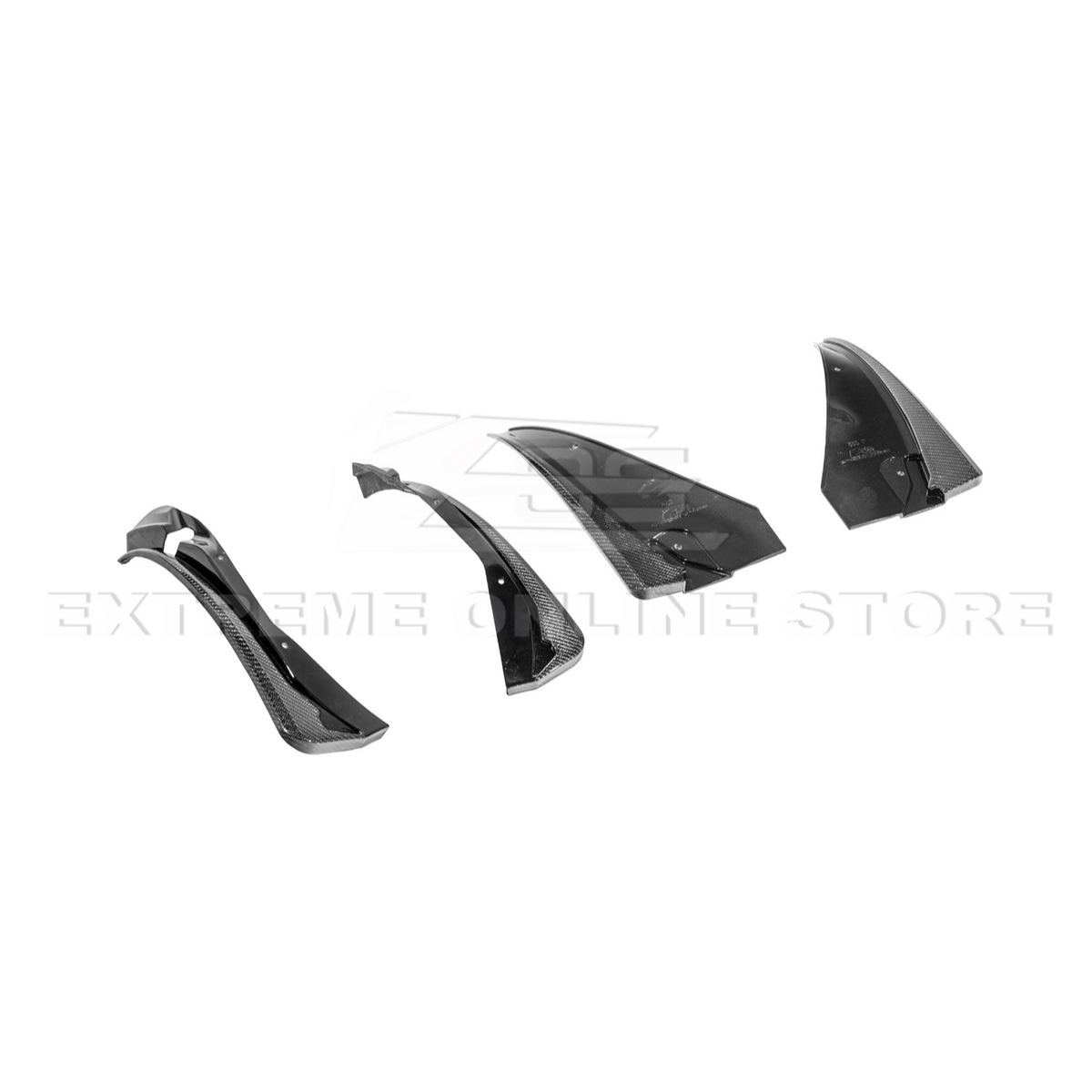 2016-19 Cadillac CTS-V | DRY CARBON FIBER Front and Rear Mud Flaps Splash Guard image 20