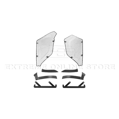 Corvette C8 Z06 Aluminum Black Rear Side Intake Mesh Grille Inserts image 20