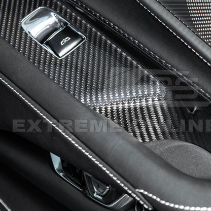 Corvette C8 Coupe DRY CARBON FIBER Side Window Switch Control Panel Cover image 12