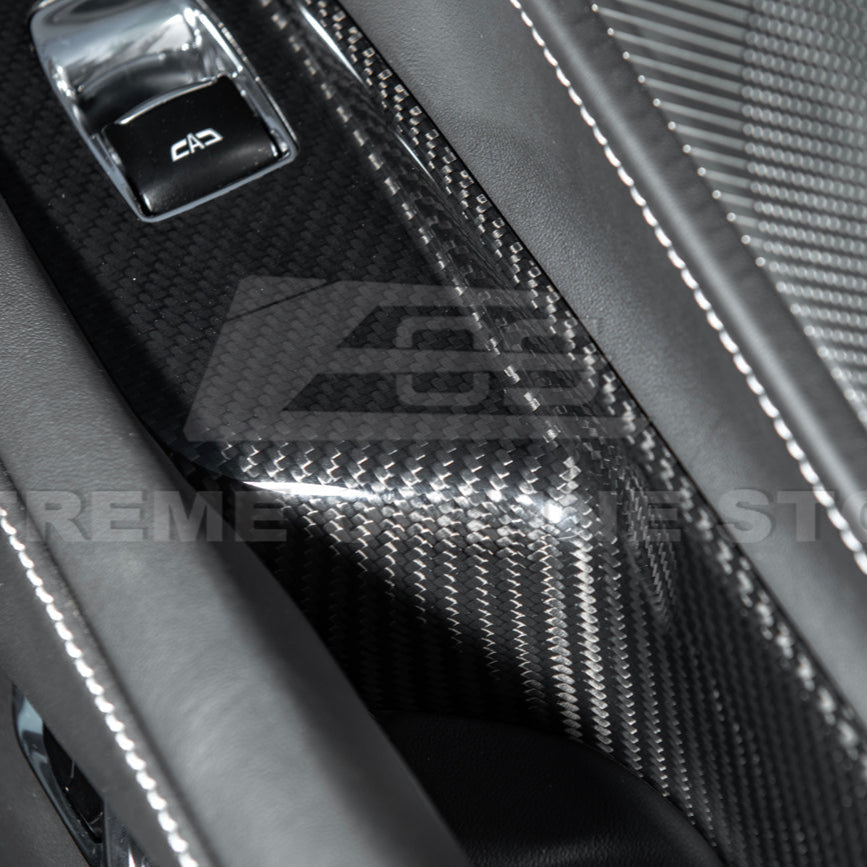 Corvette C8 Coupe DRY CARBON FIBER Side Window Switch Control Panel Cover image 13