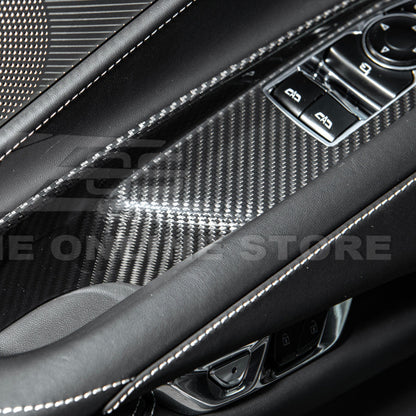 Corvette C8 Coupe DRY CARBON FIBER Side Window Switch Control Panel Cover image 8