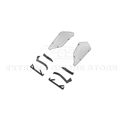 Corvette C8 Z06 Aluminum Black Rear Side Intake Mesh Grille Inserts image 19