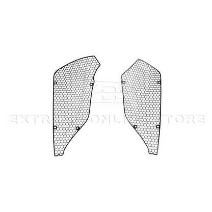 Corvette C8 Z06 Aluminum Black Rear Side Intake Mesh Grille Inserts image 25