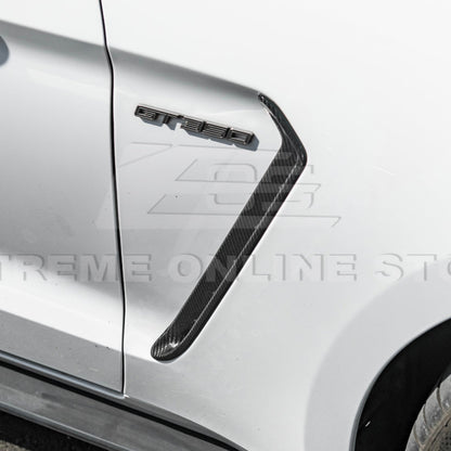 2015-20 Ford Mustang DRY Carbon Fiber Front Side Fender Vent Cover image 7
