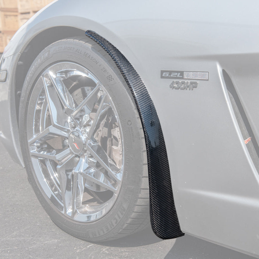 Chevrolet Corvette C6 Base Front Guards Mud Flaps image 3