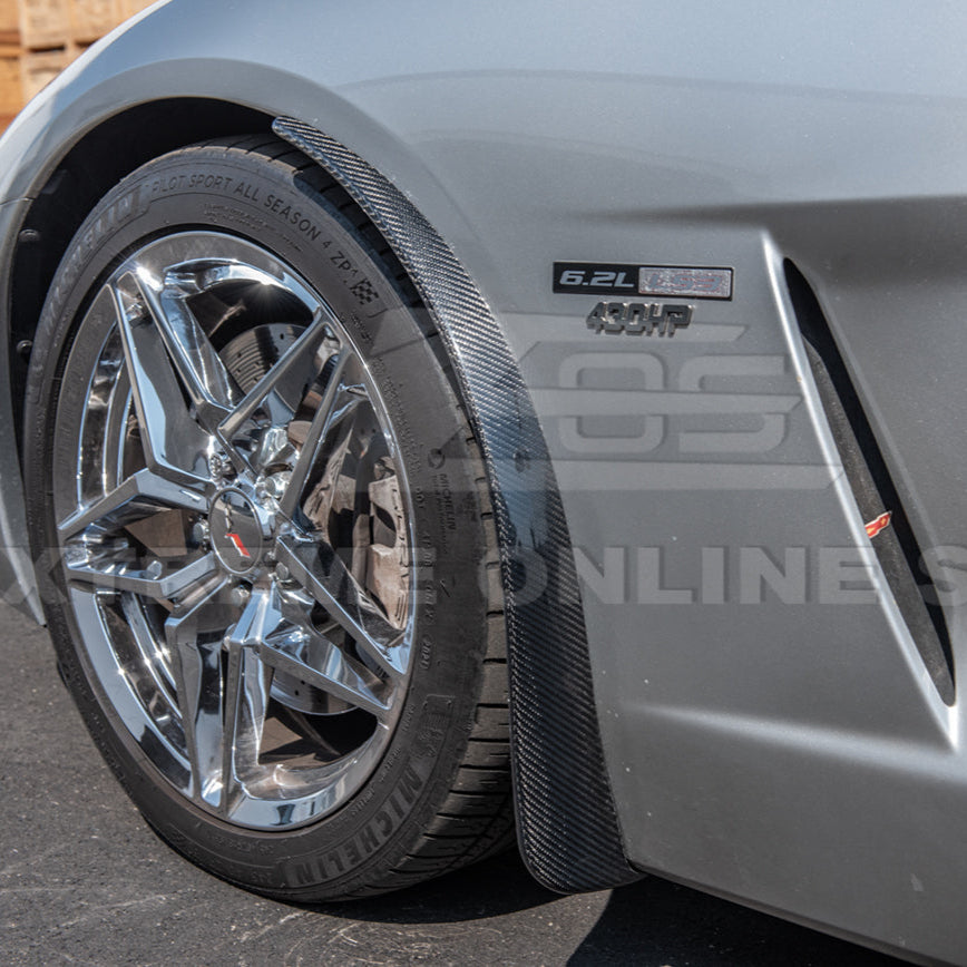 Chevrolet Corvette C6 Base Front Guards Mud Flaps image 23