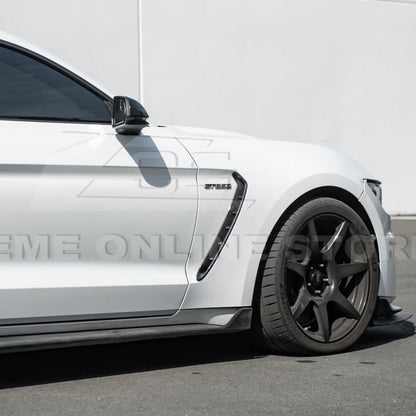2015-20 Ford Mustang DRY Carbon Fiber Front Side Fender Vent Cover image 4