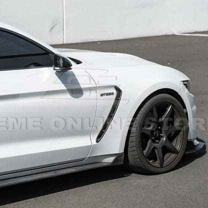 2015-20 Ford Mustang DRY Carbon Fiber Front Side Fender Vent Cover image 3