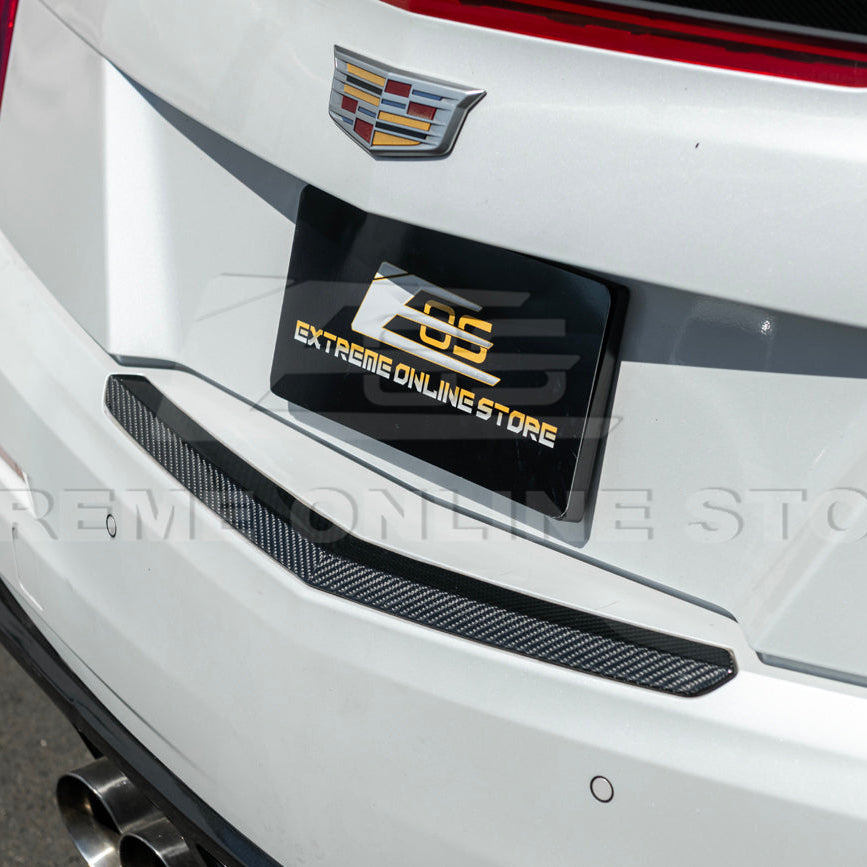 2015-19 Cadillac ATS ATS-V Coupe DRY CARBON FIBER Rear Trunk Applique Insert Trim image 13