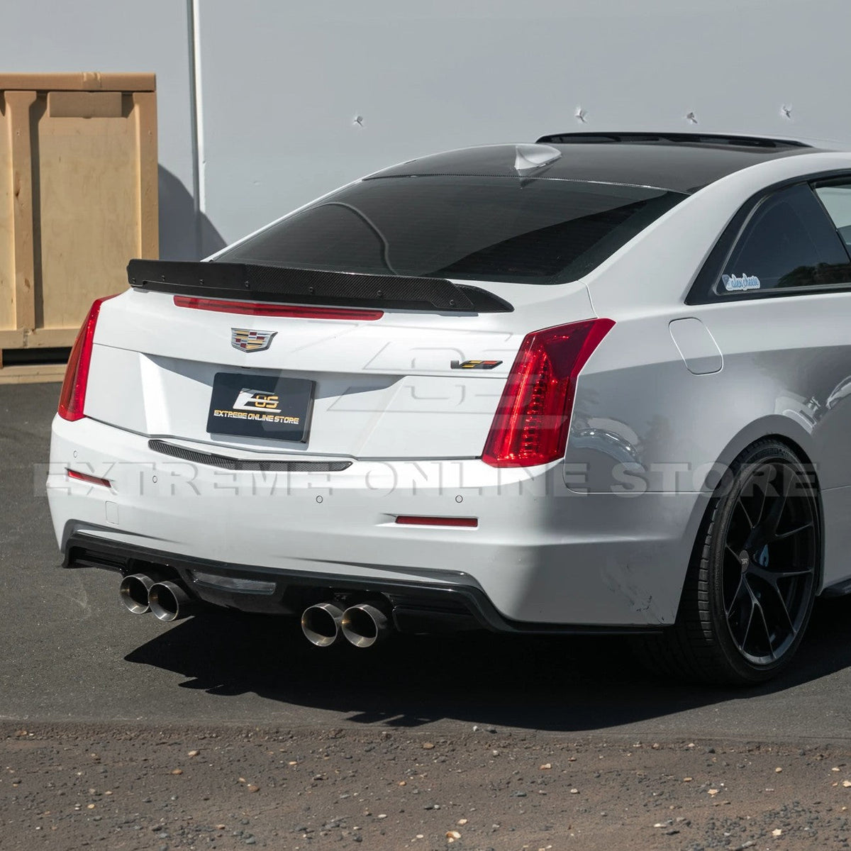 2015-19 Cadillac ATS ATS-V Coupe DRY CARBON FIBER Rear Trunk Applique Insert Trim image 9