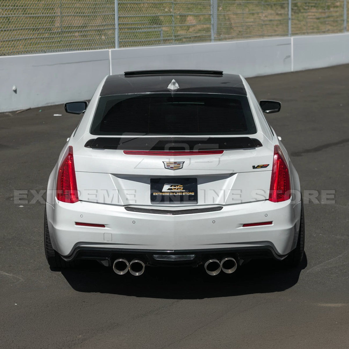 2015-19 Cadillac ATS ATS-V Coupe DRY CARBON FIBER Rear Trunk Applique Insert Trim image 7
