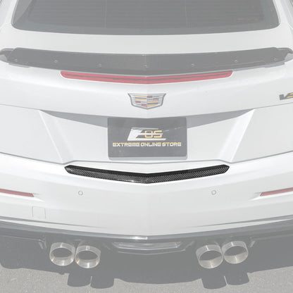 2015-19 Cadillac ATS ATS-V Coupe DRY CARBON FIBER Rear Trunk Applique Insert Trim image 3
