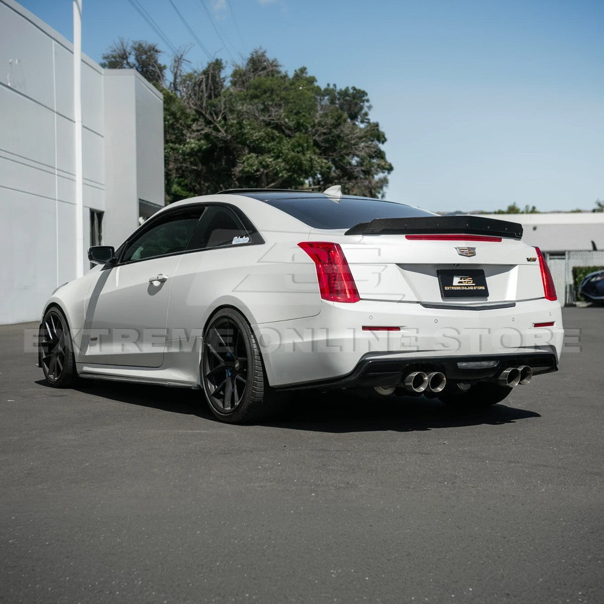 2015-19 Cadillac ATS ATS-V Coupe DRY CARBON FIBER Rear Trunk Applique Insert Trim image 4
